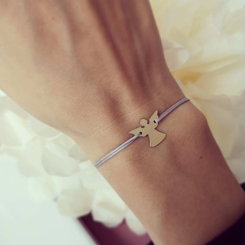 Bijuterii Personalizate - Bratara Inger aur galben 14K