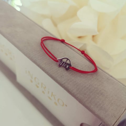 Bratari Bebelusi si Copii - Bratara snur rosu cu masinuta din argint 925 rodiat