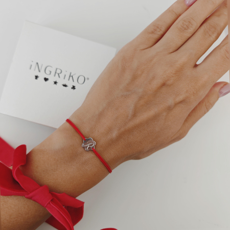 Bijuterii Personalizate - Bratara martisor argint 925 cu initiala gravata