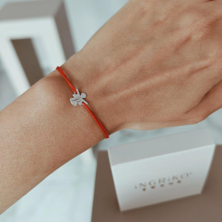 Bijuterii Personalizate - Bratara martisor cu initiala numelui argint 925 rodiat