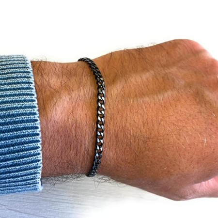 Bijuterii Barbati - Bratara neagra barbati din otel inoxidabil