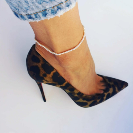 Bratara perle glezna Aur 14K [2]