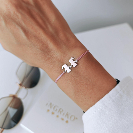 Cadouri - Bratara personalizata argint 2 prietene / surori