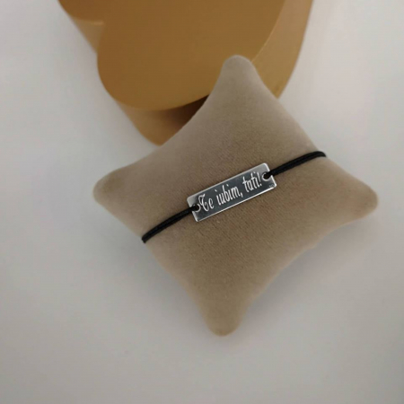 Bratara personalizata placuta argint 925 te iubim tati [1]