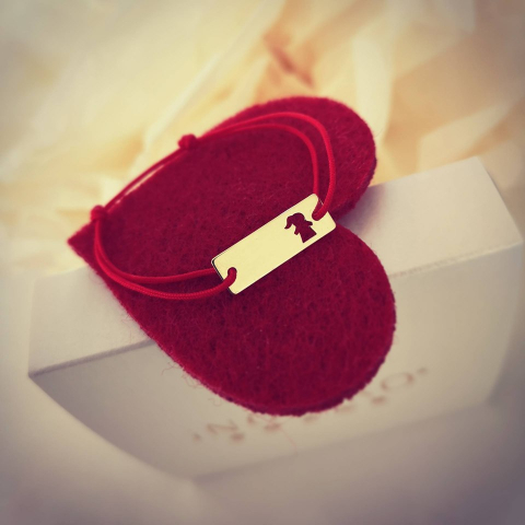 Bijuterii Personalizate - Bratara Placuta Fetita, Aur 14K