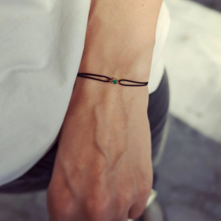 Cadouri - Bratara smarald natural aur galben 14K