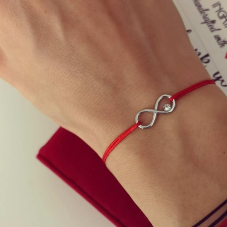 Bratara snur argint 925 cu infinit si cristal [1]