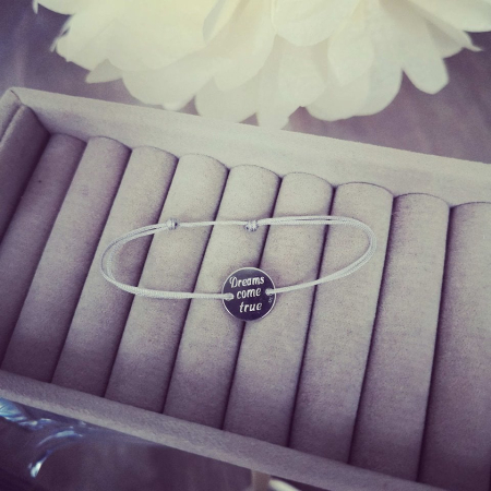 Bratari Cuplu - Bratara snur argint 925 gravata Dreams come true