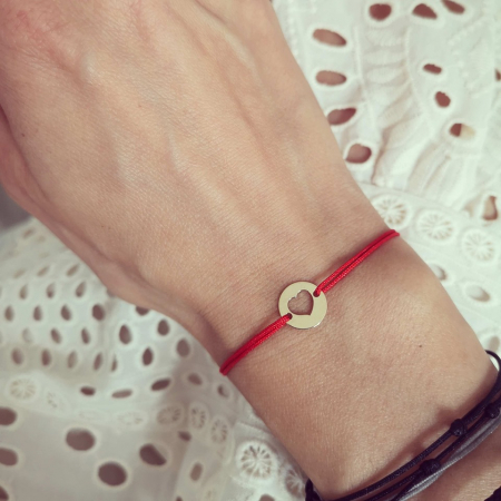 Bratara snur aur 14K banut inima decupata [1]