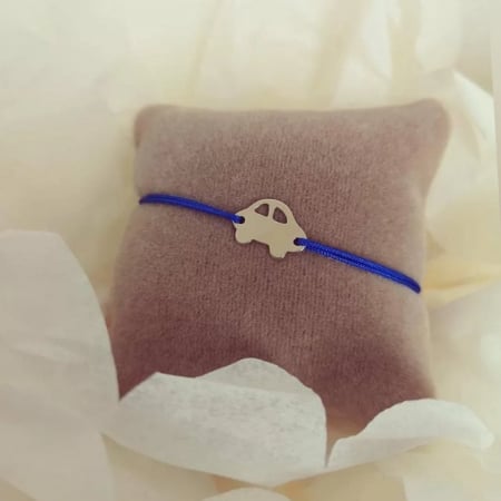 Bijuterii Personalizate - Bratara snur aur 14K cu masinuta