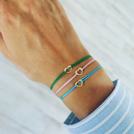 Bratara snur aur 14k mini inima [2]