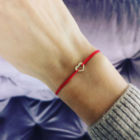 Bratara snur aur 14k mini inima [3]