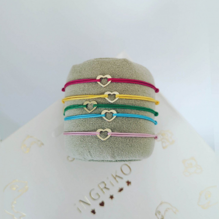 Bratara snur aur 14k mini inima [1]
