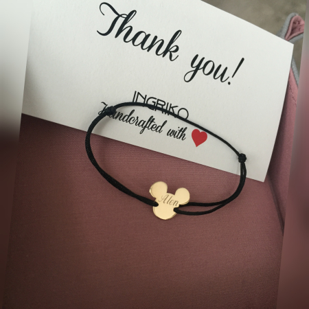 Bratara snur aur 585 personalizata little mouse [2]