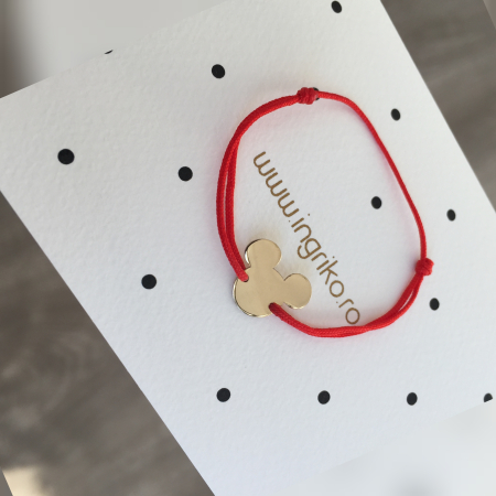 Bratara snur aur 585 personalizata little mouse [3]