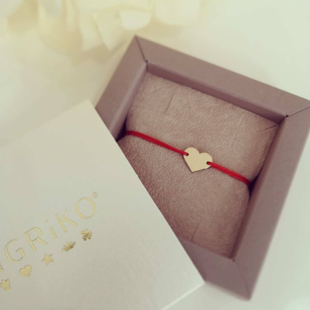 Bratara snur copii aur 585 cu inimioara [4]