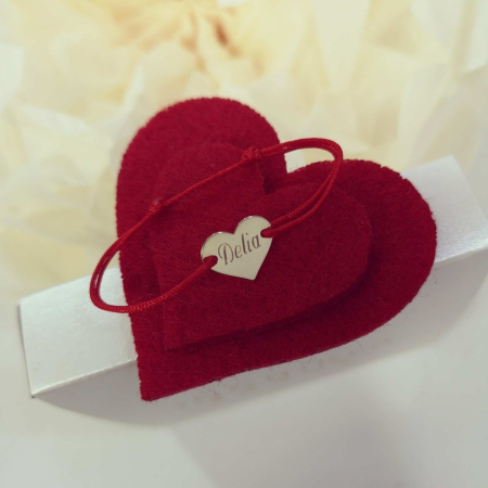 Bratara snur copii aur 585 cu inimioara [2]