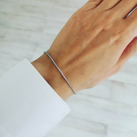 Bijuterii Personalizate - Bratara tennis Argint, cubic zirconia