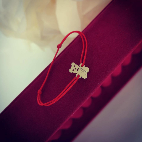 Bratara ursulet, aur galben 14k [4]