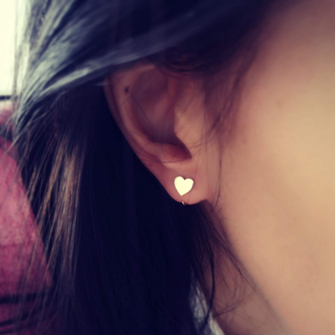 Cercei Amore, aur galben 14K [2]