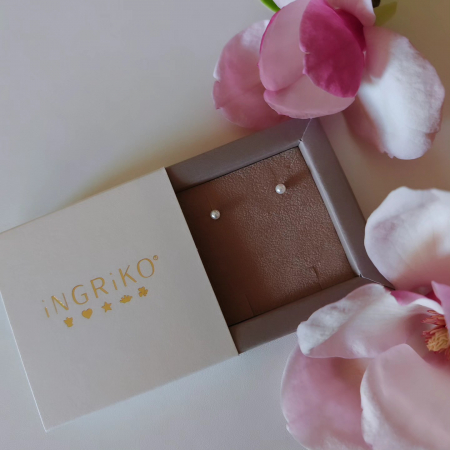 Cercei argint cu perle 4mm [3]