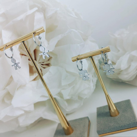 Cercei argint dama cu fetita si baietel [1]