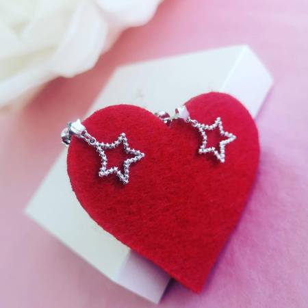 Martisoare Argint - Cercei argint stelute