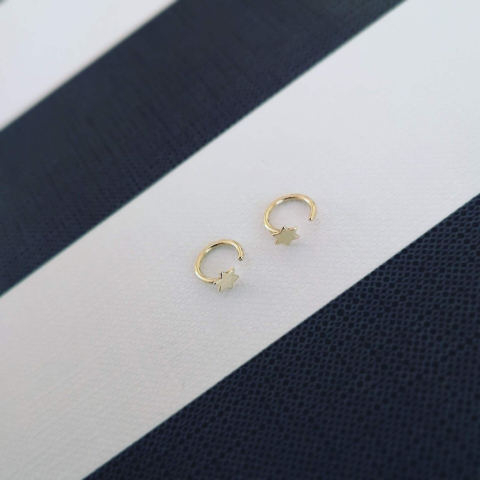 Cercei aur galben Mini Stele [3]