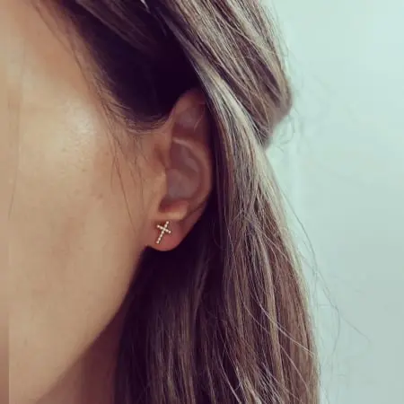 Cercei cu cruciulita Aur 14K [1]