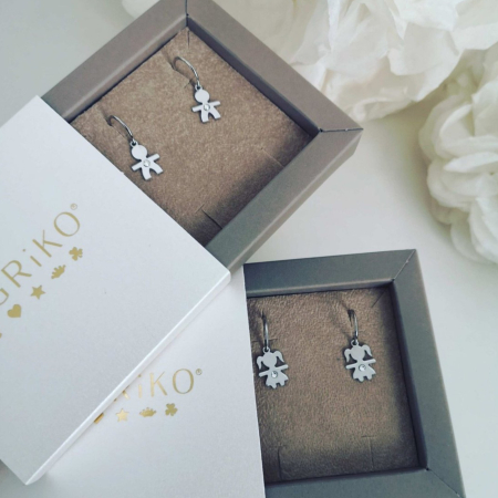 Cercei din argint 925 cu silueta fetita [1]