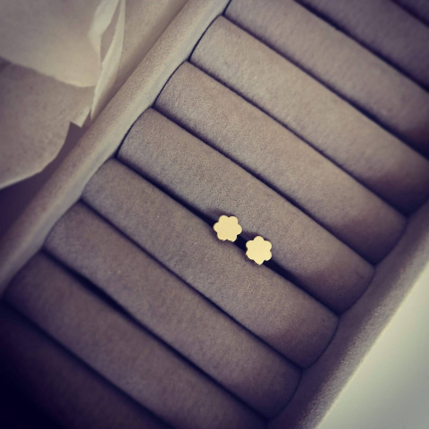 Cercei floricele din aur pentru fetite [1]