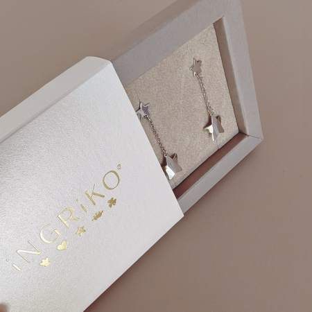 Cercei lungi argint 925 rodiat cu stelute [1]