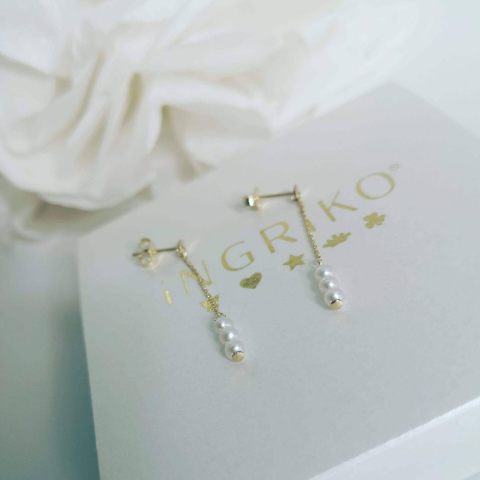 Cercei Perle, aur galben 14K [4]