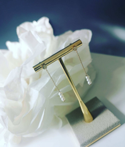 Cercei Perle, aur galben 14K [1]