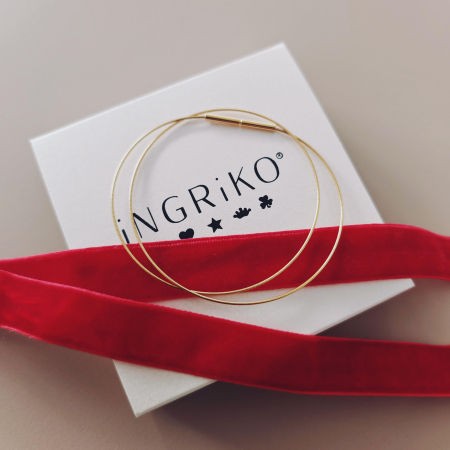 Cadou pentru Iubita - Choker minimalist 35 cm – flexibil si delicat, argint placat cu aur 18K