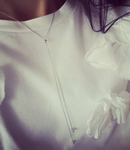 Colier ajustabil argint, model Y [2]