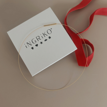 Bijuterii Personalizate - Colier choker ultra fin – 35 cm – argint placat cu aur galben 18K