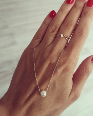 Colier cu Perla aur galben 14K [4]