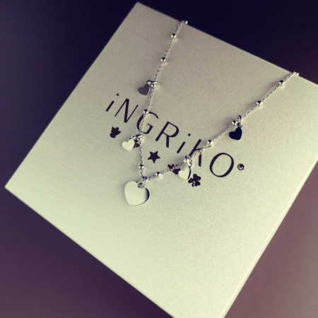 Colier din argint cu inimi [4]