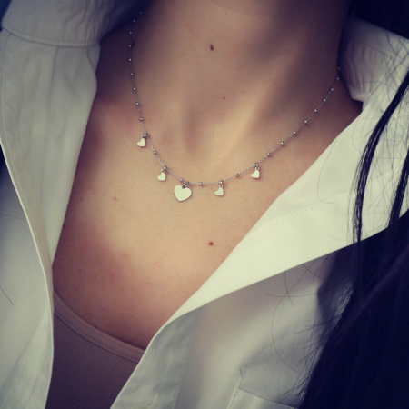 Colier din argint cu inimi [1]