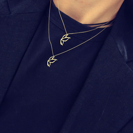 Colier Fluture Aur Galben 14k [7]