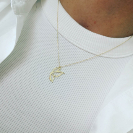 Colier Fluture Aur Galben 14k [1]