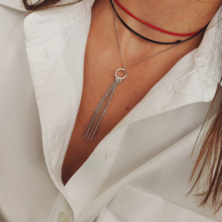 Colier lung argint 925 rodiat tip cascada [1]