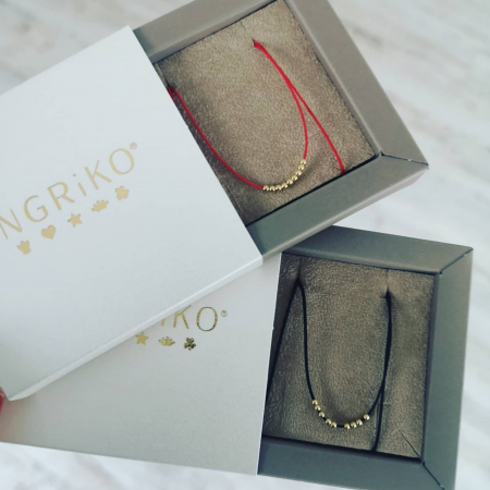 Colier snur reglabil bilute aur 14K [4]