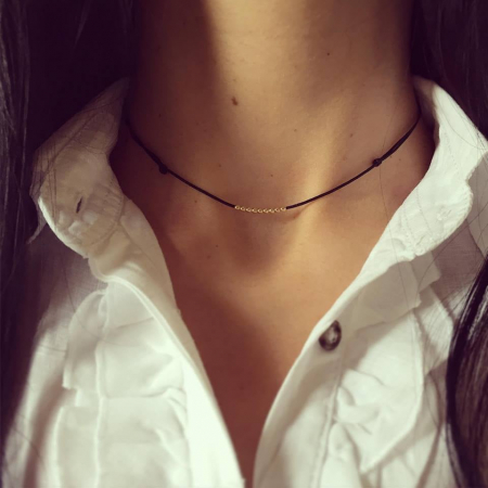 Colier snur reglabil bilute aur 14K [1]