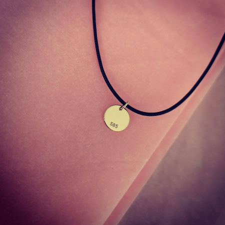 Colier snur reglabil mini banut aur galben 14K [3]
