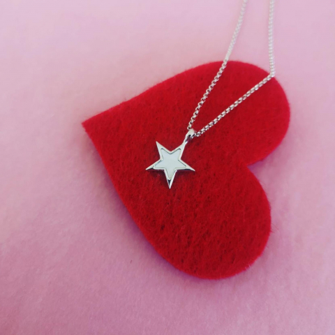 Lant Argint - Colier Stea Sidef, din Argint 925 rodiat