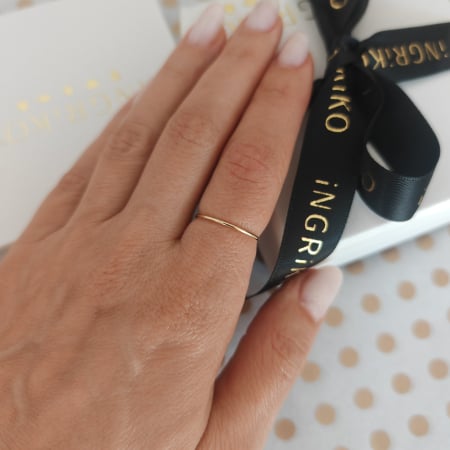 Inele Aur Finute - Inel subtire din aur galben 14K, minimalist si elegant