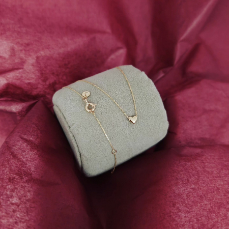 Bijuterii Personalizate - Lant cu inimioara din aur 14K