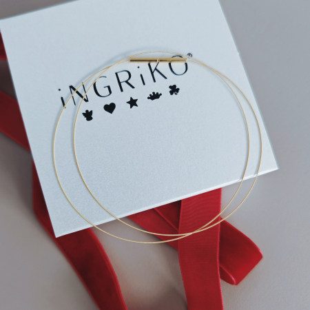 Lantisor Argint - Lantisor 42 cm ultra fin 0.5 mm – argint 935 placat cu aur galben 18K